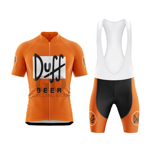 Duffl Beer Men's Short Sleeve Cycling Kits Orange