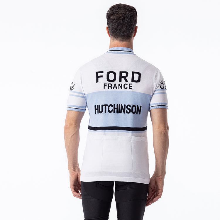 FORD HUTCHINSON Retro Team Wool Cycling Jersey