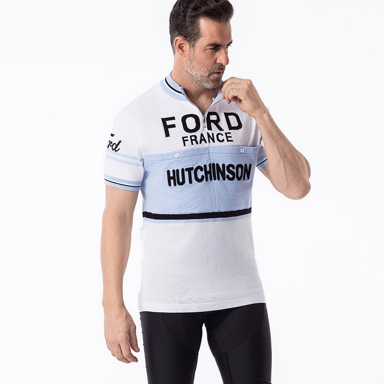 FORD HUTCHINSON Retro Team Woll-Radtrikot