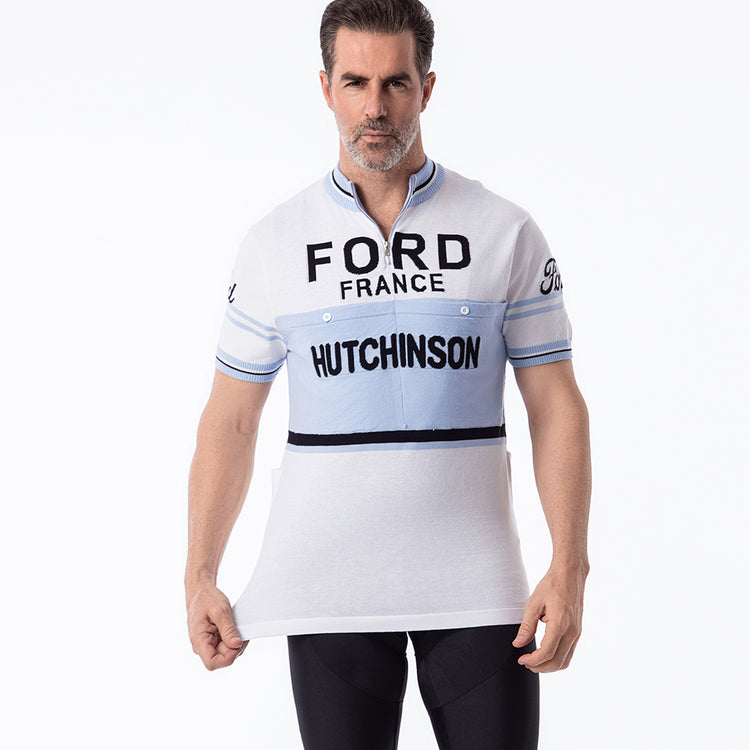 FORD HUTCHINSON Retro Team Woll-Radtrikot