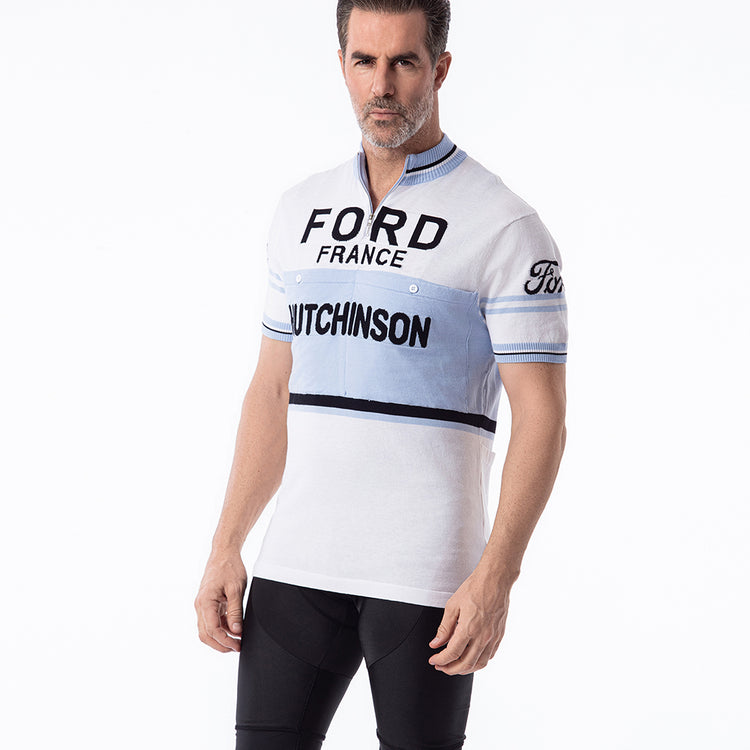 FORD HUTCHINSON Retro Team Woll-Radtrikot