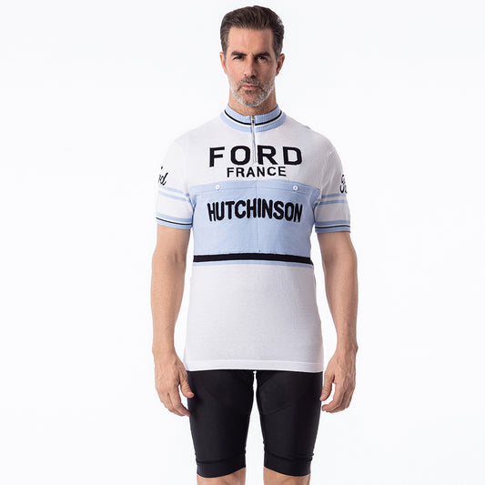 FORD HUTCHINSON Retro Team Wool Cycling Jersey