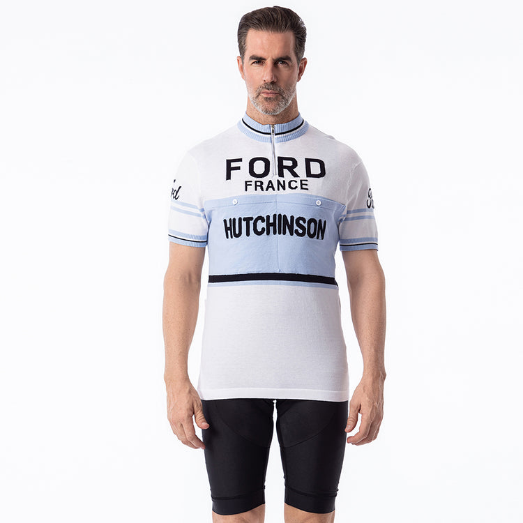 FORD HUTCHINSON Retro Team Woll-Radtrikot