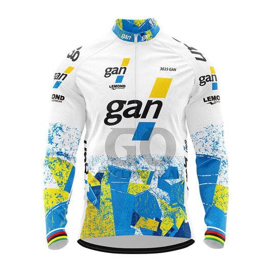 French team Gan Retro Long Sleeve Cycling Jersey 1993