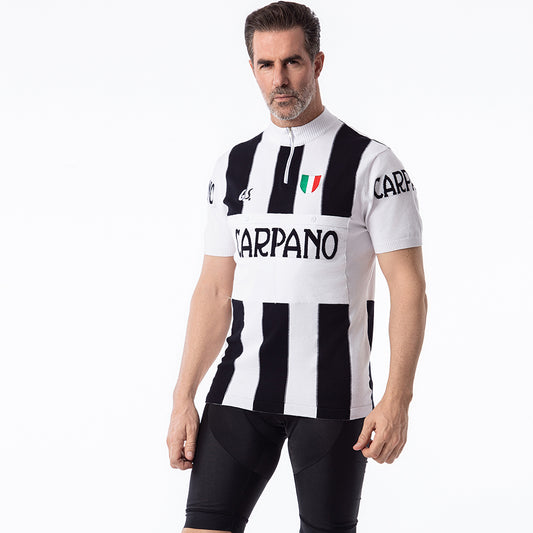 GS CARPANO Radtrikot aus Merinowolle im Retro-Look