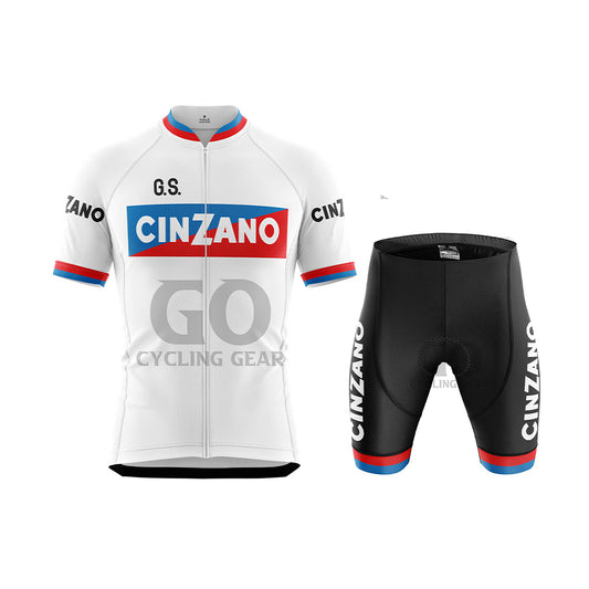 G.S. Cinzano Retro Short Sleeve Cycling Kits White