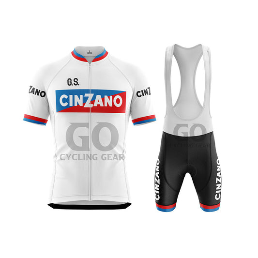 G.S. Cinzano Retro Short Sleeve Cycling Kits White