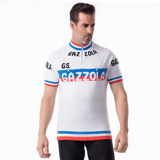 Maillot de cyclisme en laine GAZZOLA Retro Team