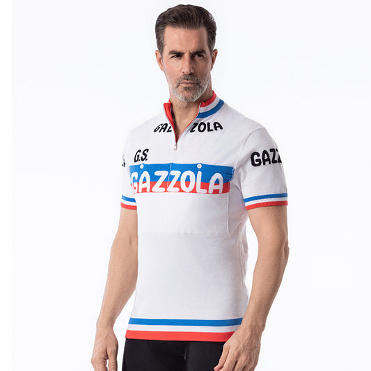 Maillot de cyclisme en laine GAZZOLA Retro Team