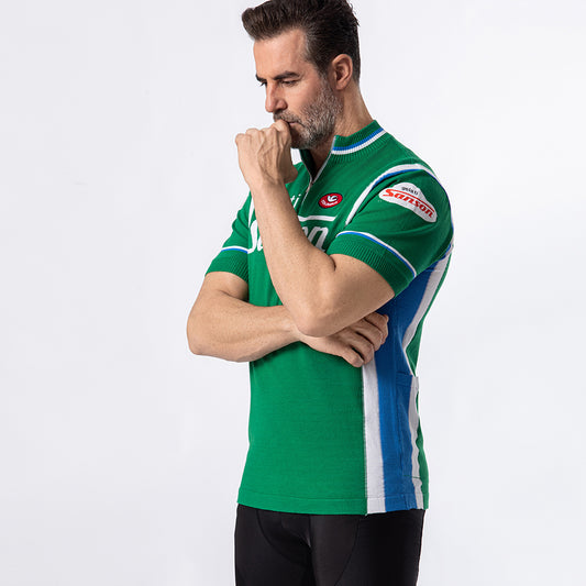 Maillot de cyclisme rétro en laine mérinos Gelati Sanson