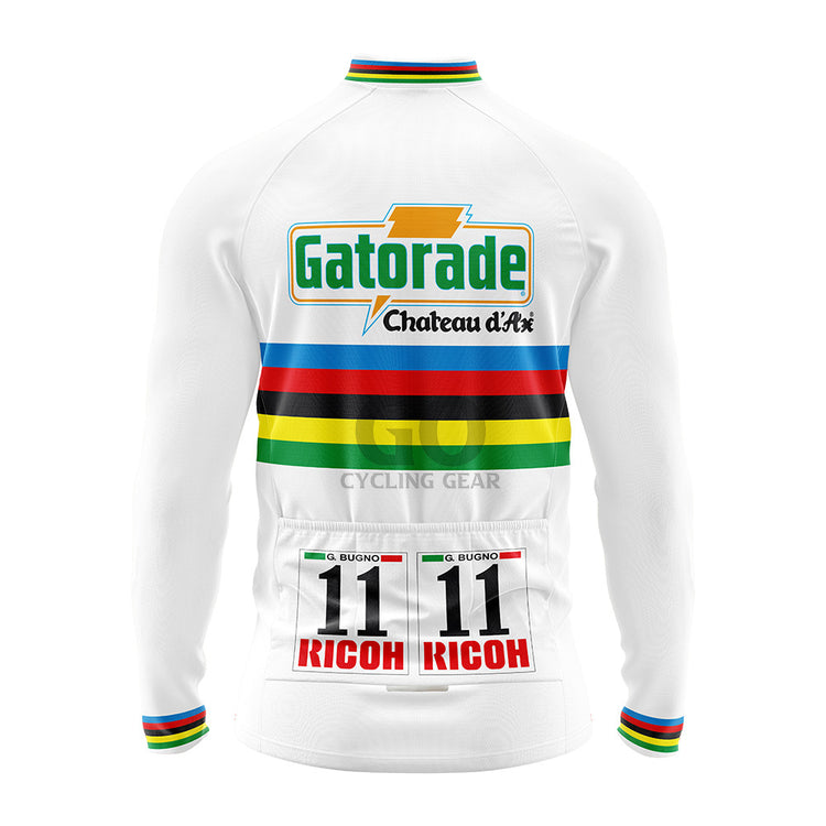 Gatorade Chateau d'Ax Long Sleeve Retro Cycling Jersey Tour De France 1992