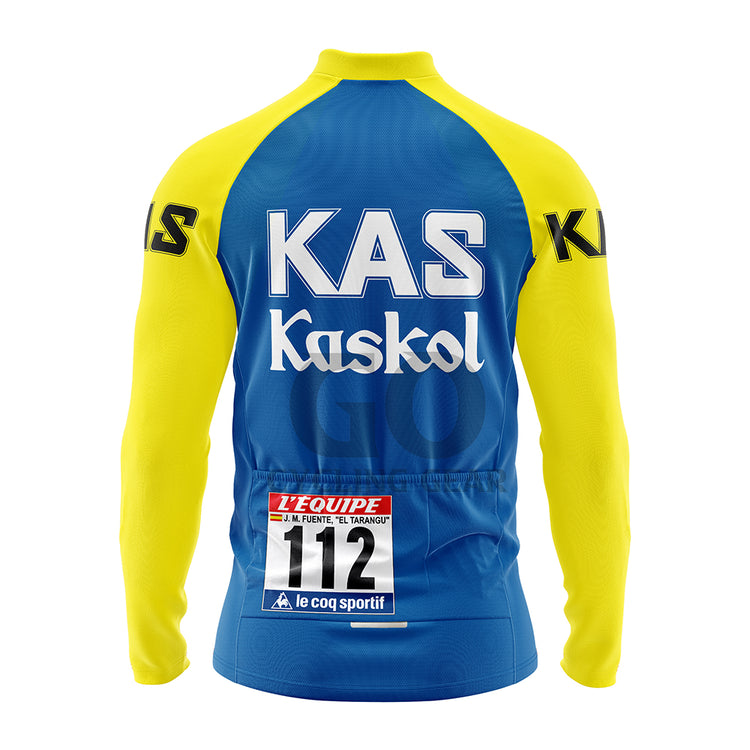 KAS Blue Long Sleeve Cycling Jersey Tour De France 1973