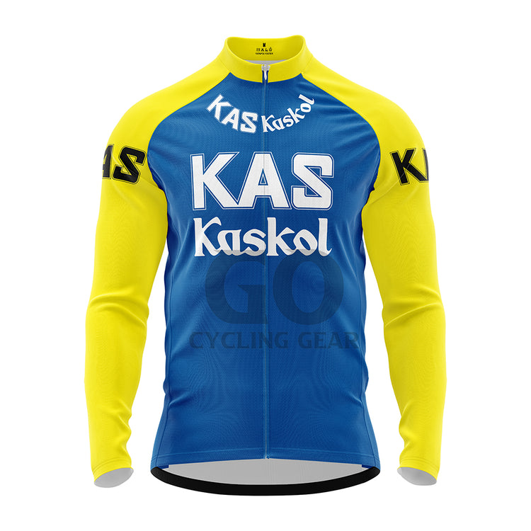 KAS Blue Long Sleeve Cycling Jersey Tour De France 1973