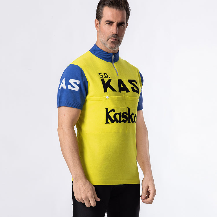 Kas–Kaskol Merino Retro Wool Cycling Jersey