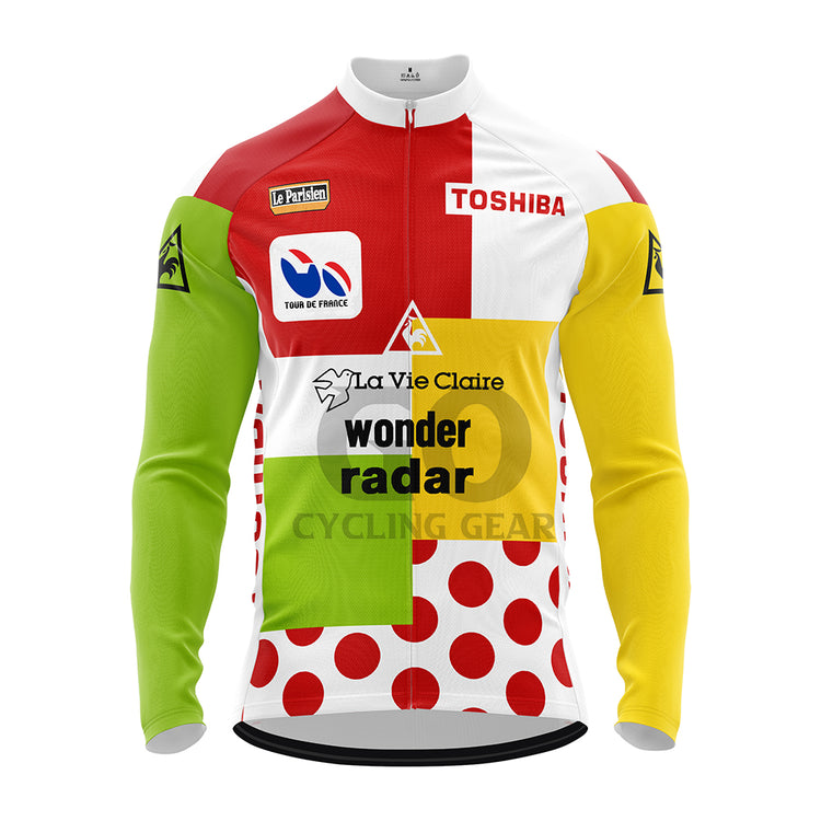 La Vie Claire Piet Mondrian Long Sleeve Cycling Jersey