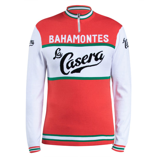 Maillot de cyclisme rétro en laine orange Molteni Arcore