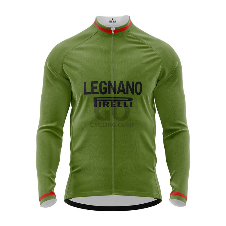 Legnano Pirelli Retro Long Sleeve  Cycling Jersey 1963