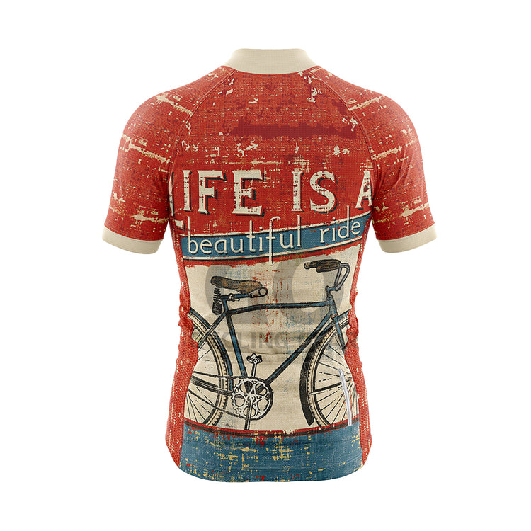 Men Life Is A Beautiful Ride Cycling Jersey