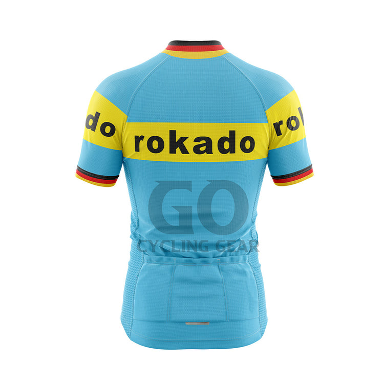 Men's Retro 1973 Team Rokado German Cycling Jersey