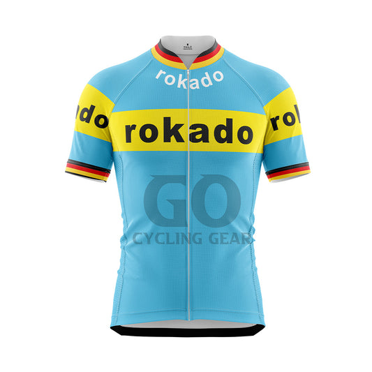 Men's Retro 1973 Team Rokado German Cycling Jersey