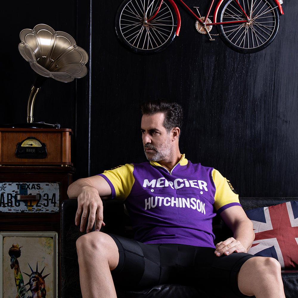 Mercier Hutchinson Retro-Radtrikot aus Merinowolle