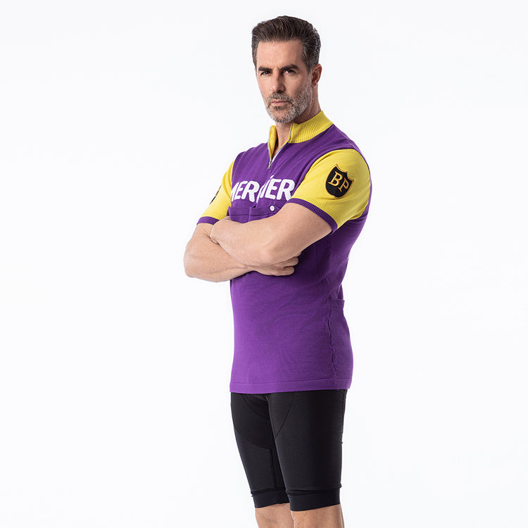 Mercier Hutchinson Retro-Radtrikot aus Merinowolle