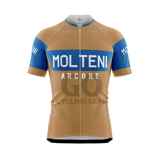 Brown Molteni Cycling Jersey-Eddy Merckx