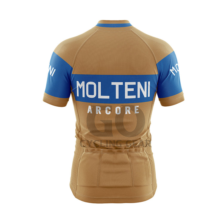 Brown Molteni Cycling Jersey-Eddy Merckx