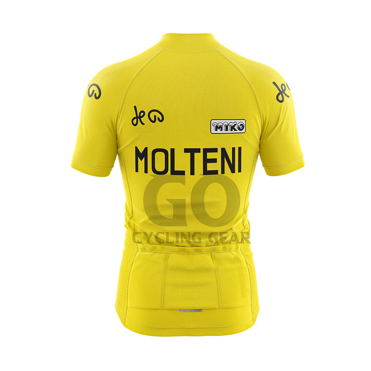 Molteni Eddy Merckx Yellow Retro Cycling Jersey-1969