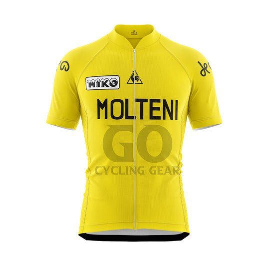 Molteni Eddy Merckx Yellow Retro Cycling Jersey-1969