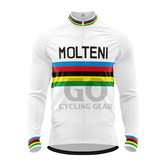 Molteni World Champion Long Sleeve Cycling Jersey -Eddy Merckx