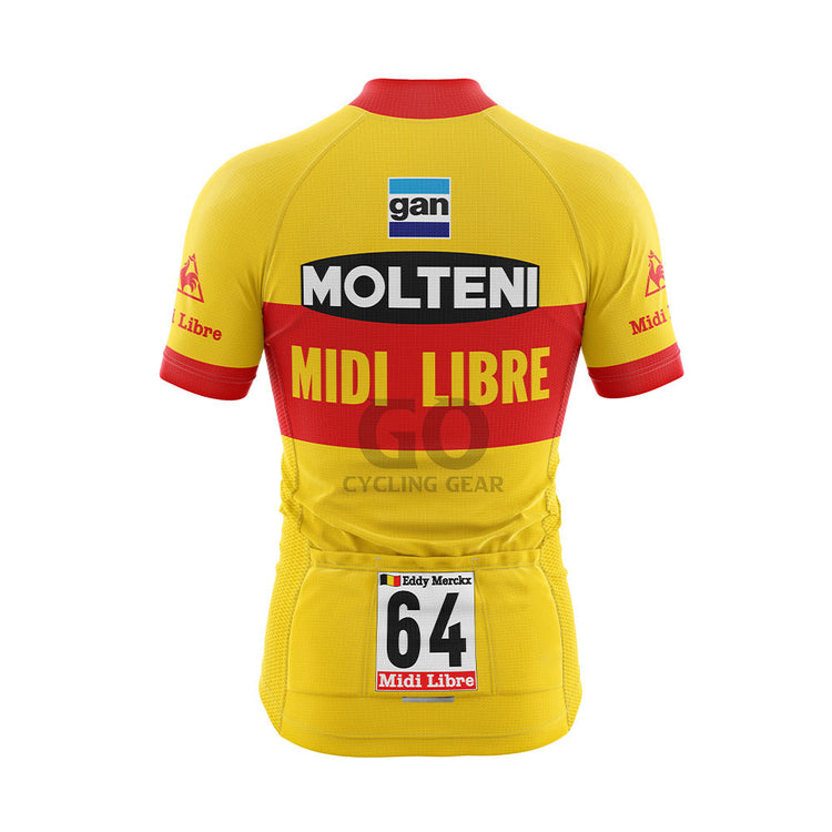 Molteni Cycling Jersey EDDY MERCKX Winner Midilibre 1971