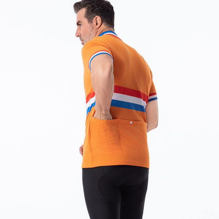 Netherlands Team Merino Wool Retro Cycling Jersey