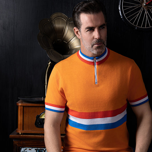 Netherlands Team Merino Wool Retro Cycling Jersey