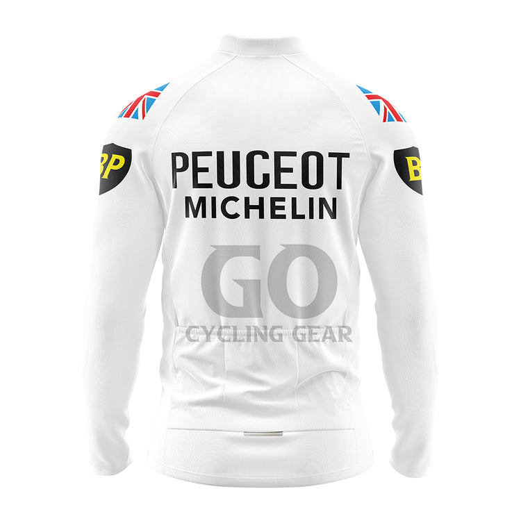 PEUGEOT Michelin -Union Jack UK Vintage Long Sleeve cycling Jersey