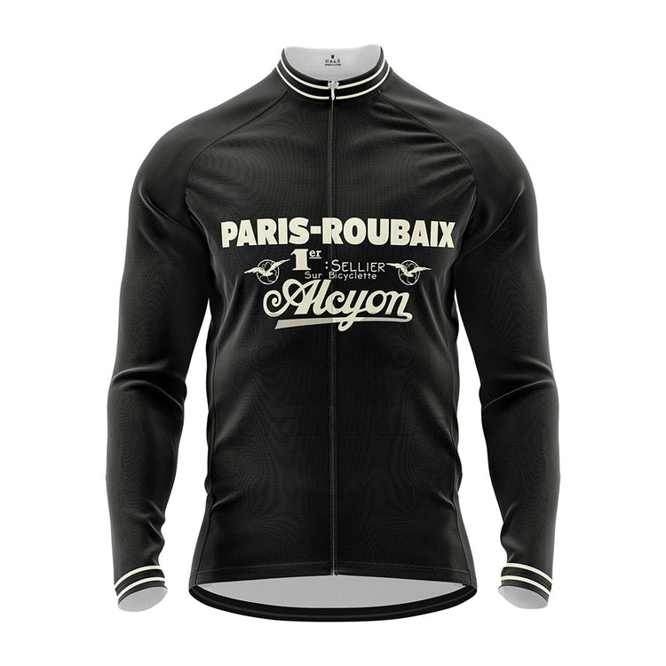 Paris Roubaix Retro Long Sleeve Cycling Jersey