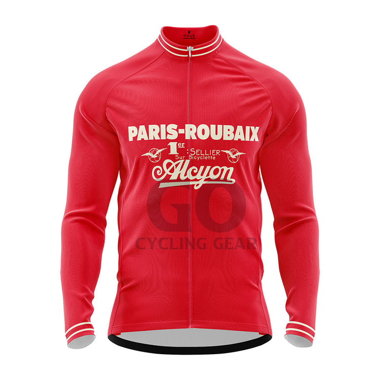 Paris Roubaix Retro Long Sleeve Cycling Jersey