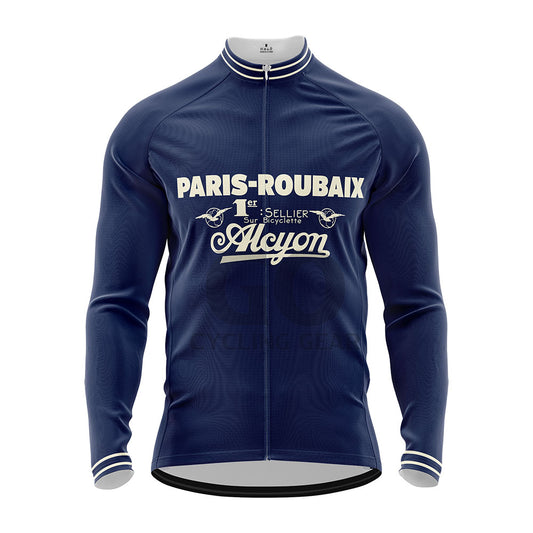 Paris Roubaix Retro Long Sleeve Cycling Jersey