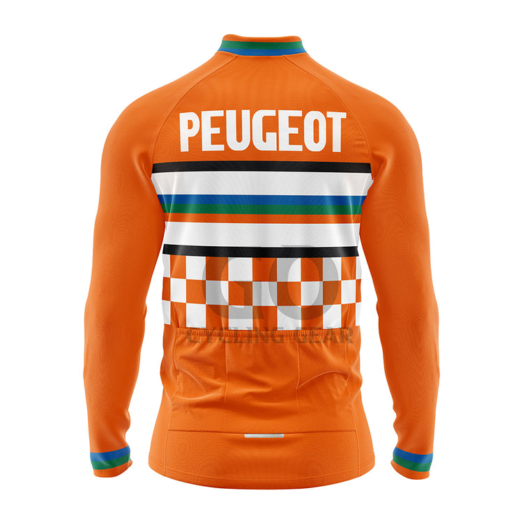 Peugeot A.V.C. Nimes Retro Long Sleeve Cycling Jersey