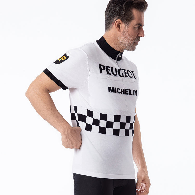 Peugeot BP 1967 Retro-Radtrikot aus Wolle