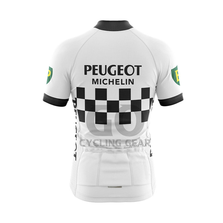 Peugeot Bh Michelin Retro White Cycling Jersey