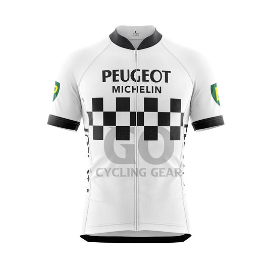 Peugeot Bh Michelin Retro White Cycling Jersey