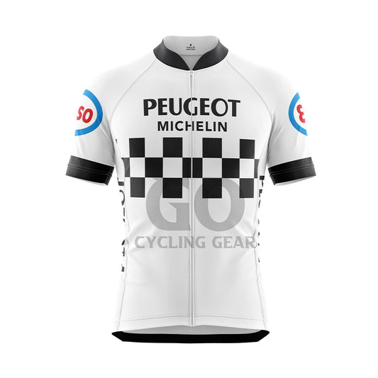 Peugeot Esso Michelin Retro White Cycling Jersey