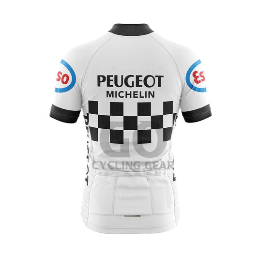 Peugeot Esso Michelin Retro White Cycling Jersey