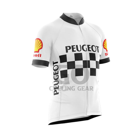 Peugeot Shell Retro White Cycling Jersey