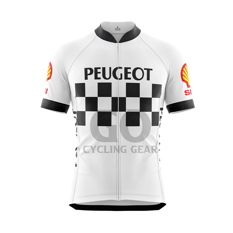 Peugeot Shell Retro White Cycling Jersey