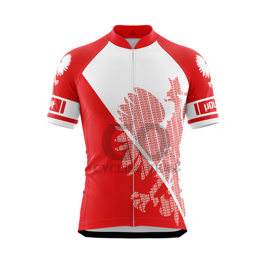 Polish Men's Short-Sleeved Cycling Jersey