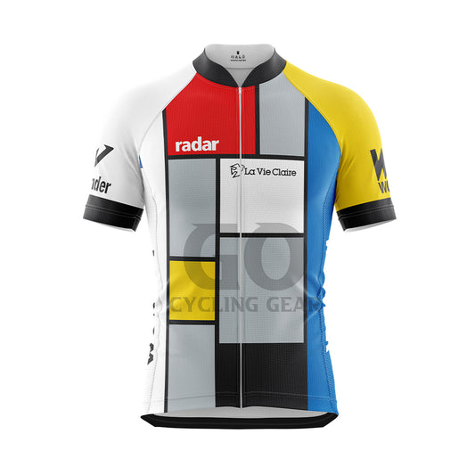 Men's Retro Radar La Vie Claire Cycling Jersey 1985