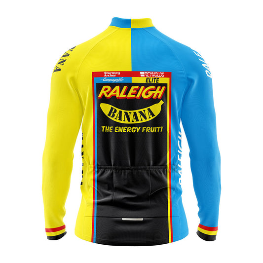 Raleigh Banana Men's Long Sleeve Retro Cycling Jersey