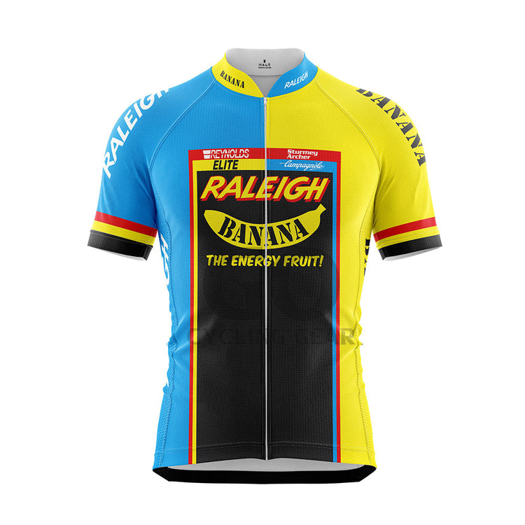 Raleigh Banana Men's Short Sleeve Retro Cycling Jersey